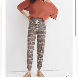 Anthropologie Brown & White “Mary” Joggers (Size M)